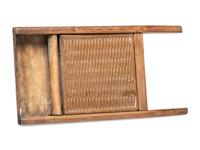 A Western Reserve Pottery Co. Miniature or Toy Stoneware and Wood 'Common Sense' Washboard