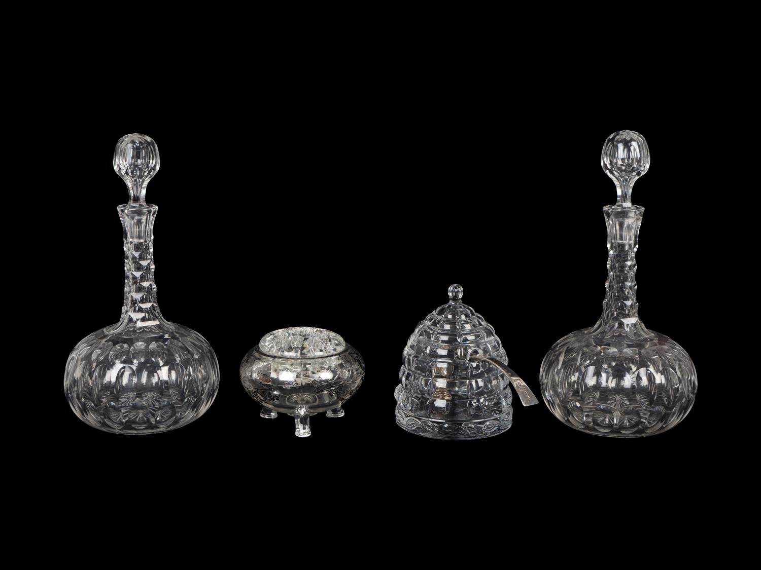 Four Glass and Silver Articles — 20TH CENTURY