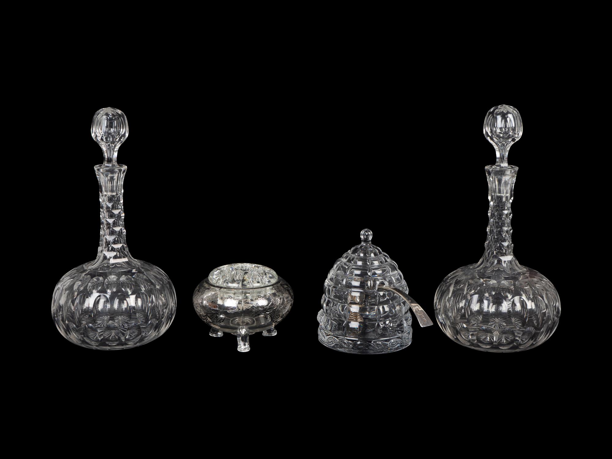 Four Glass and Silver Articles — 20TH CENTURY