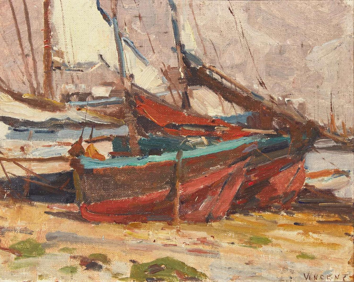 Harry Aiken Vincent (American, 1864-1931) - In Dry Dock