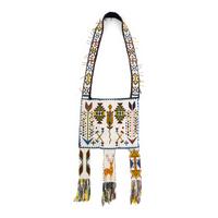 Anishinaabe Loom-Beaded Pictorial Bandolier Bag