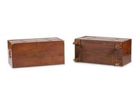 An English Mahogany Brass Banded Campaign Chest