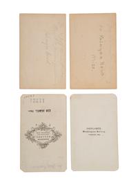 [ENSLAVEMENT]. 4 CDVs of the Mississippi plantations of Joseph Emory and Jeff Davis, featuring enslaved persons.