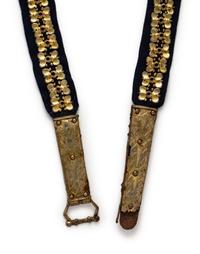 A Carolingian Gilt-Silver Belt with Buckle, Clasp, and 62 Fittings