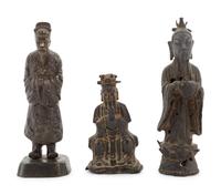 Three Chinese Bronze Figures