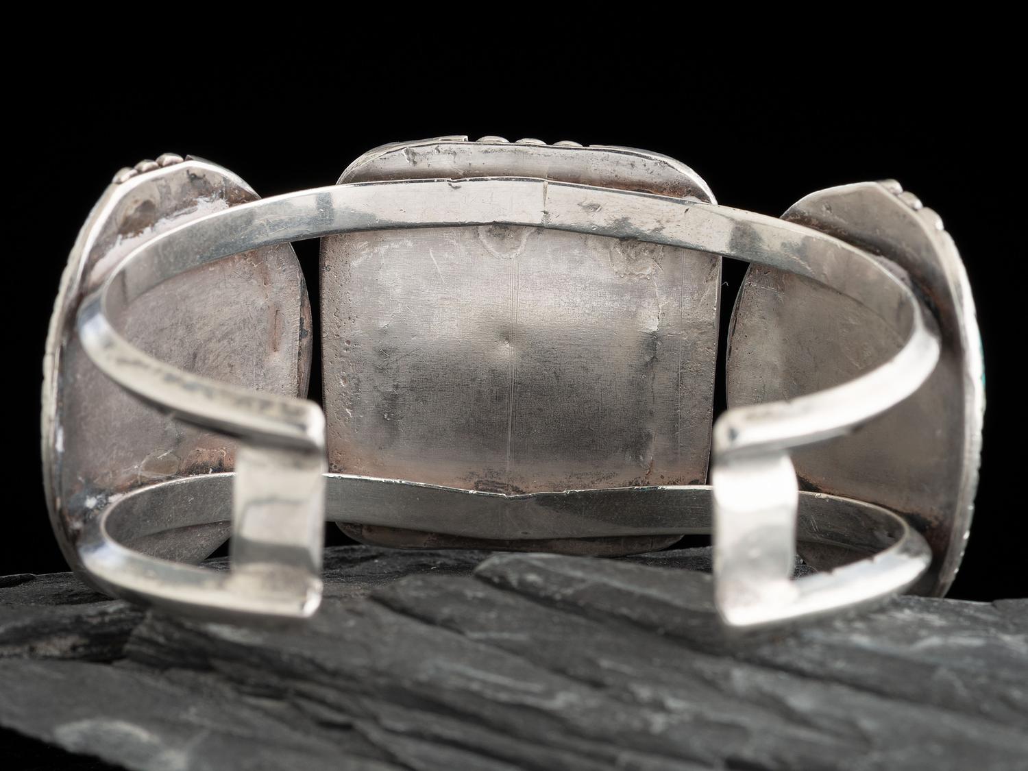 Navajo Silver and Turquoise Cuff Bracelet