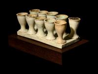 An Egyptian Faience Model Offering Tray