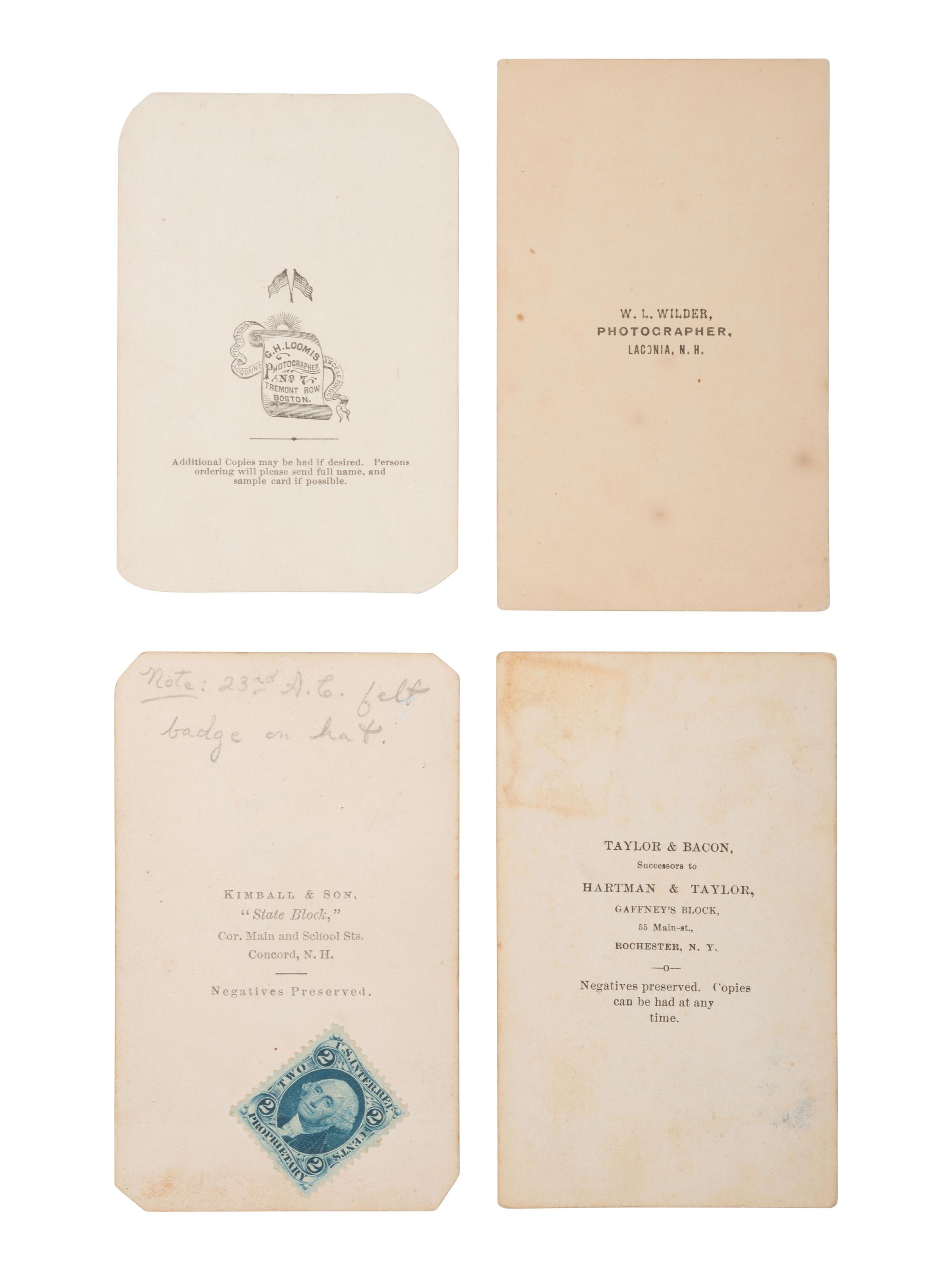 [LINCOLN FUNERAL]. A group of 12 CDVs featuring generals and other high ranking officers wearing Lincoln mourning badges and bands. Incl. Generals GRANT, LOGAN, EKIN, & MCLAUGHLIN.