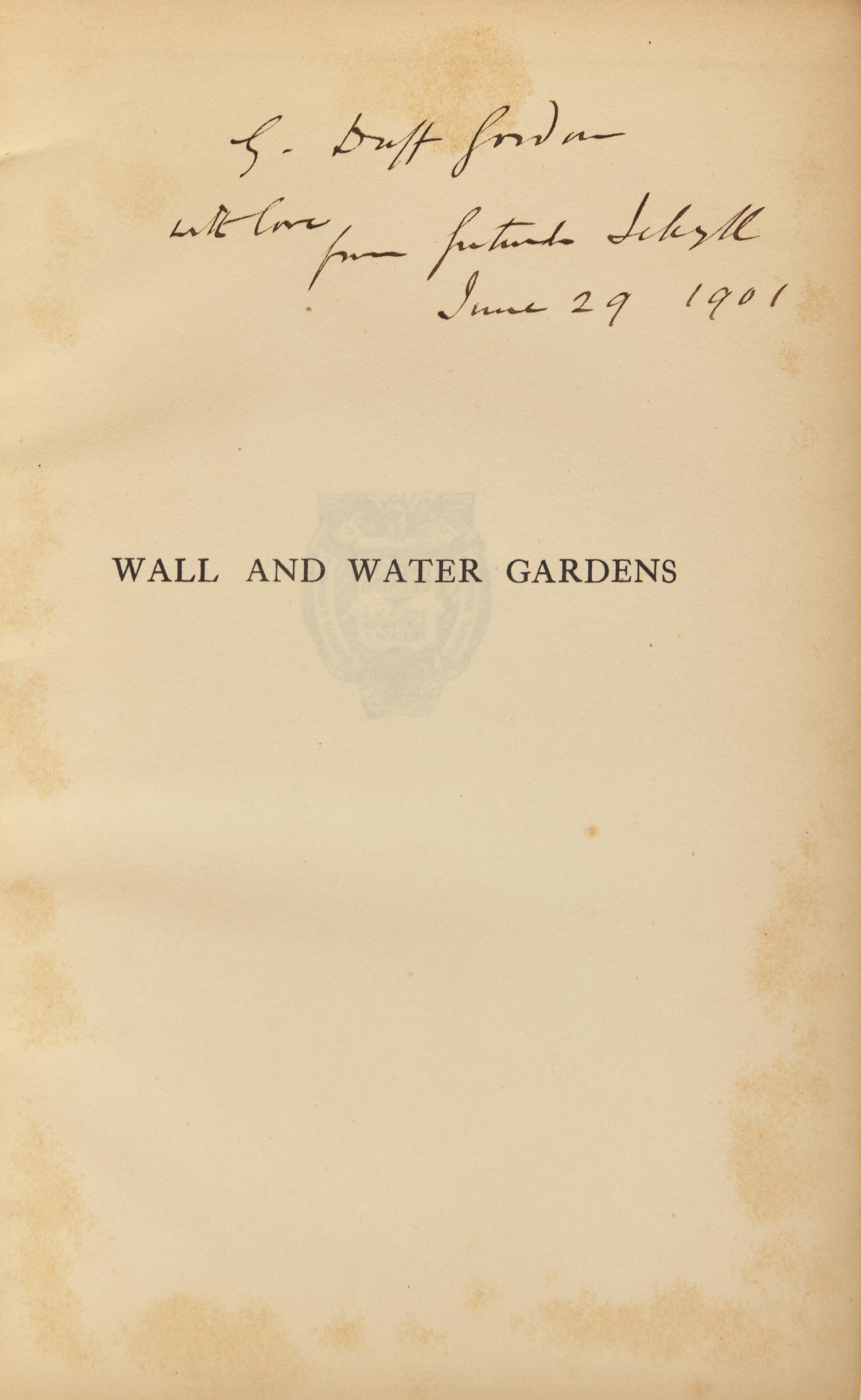 [Gardening] Jekyll, Gertrude. Group of 10 Works, One Signed