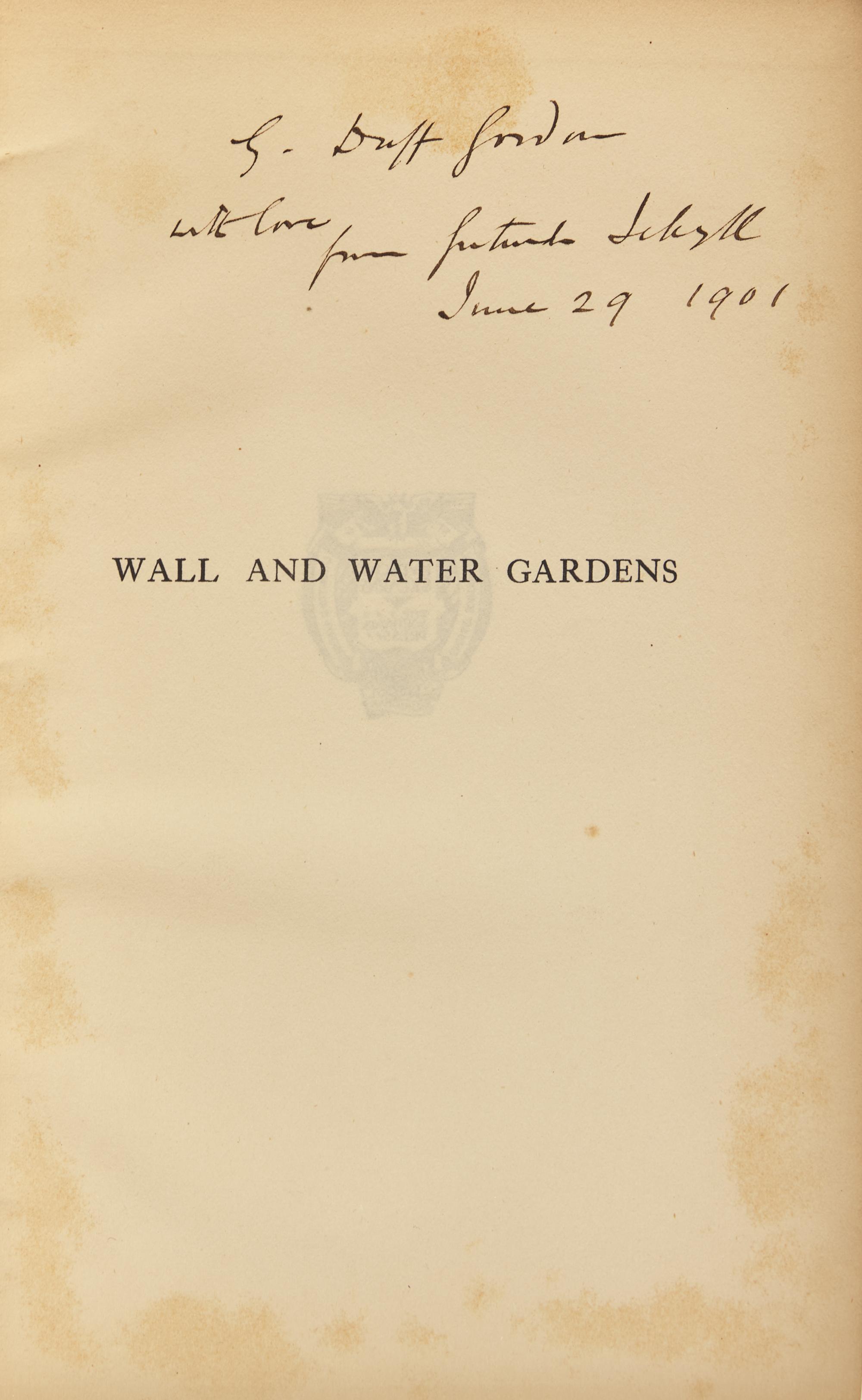 [Gardening] Jekyll, Gertrude. Group of 10 Works, One Signed