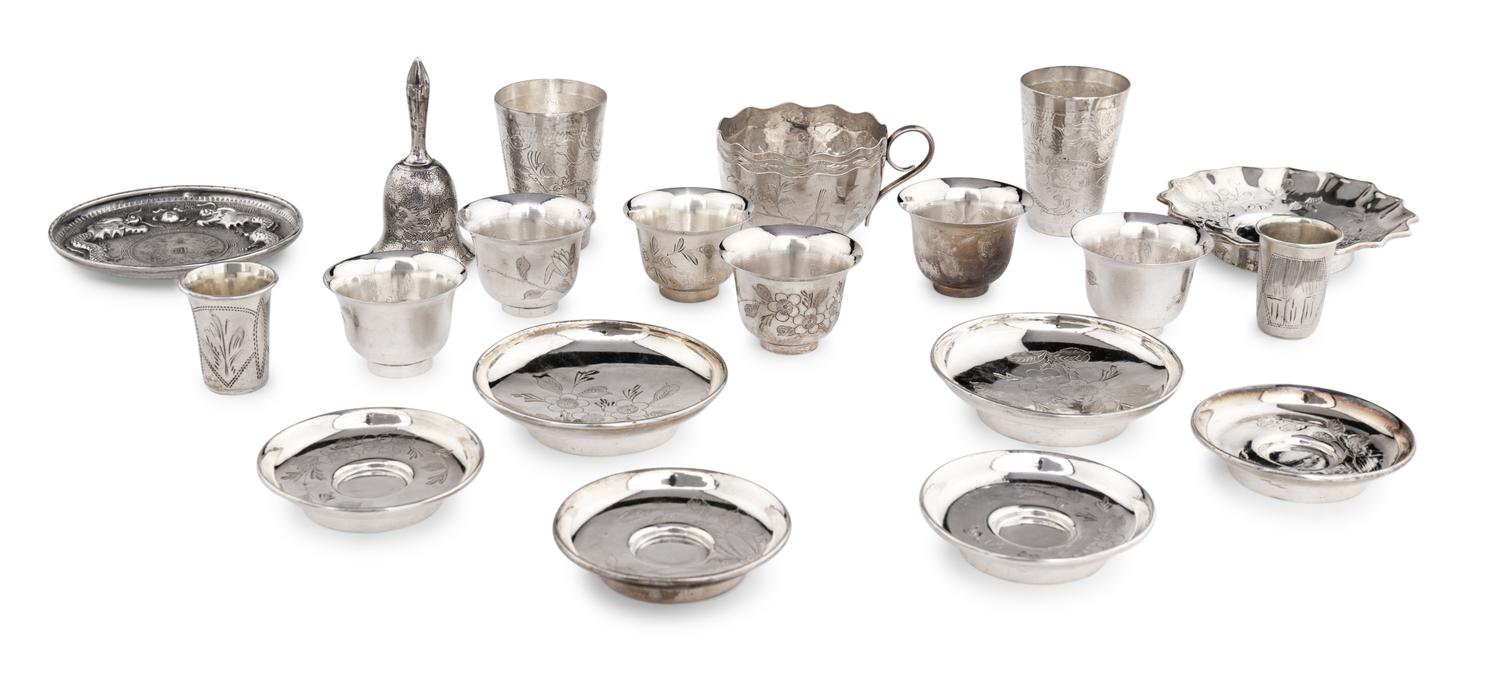20 Chinese Export Silver Wares