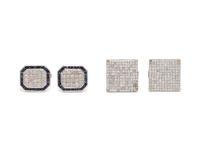 COLLECTION OF DIAMOND CUFFLINKS