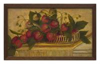 American School 19th Century, A Still Life of Strawberries in a Basket