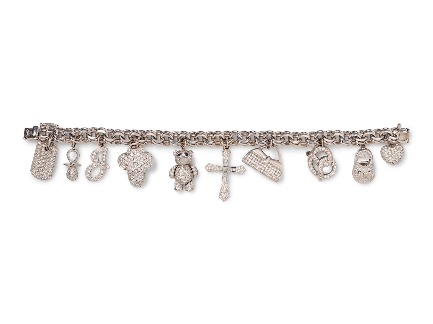 Diamond Charm Bracelet