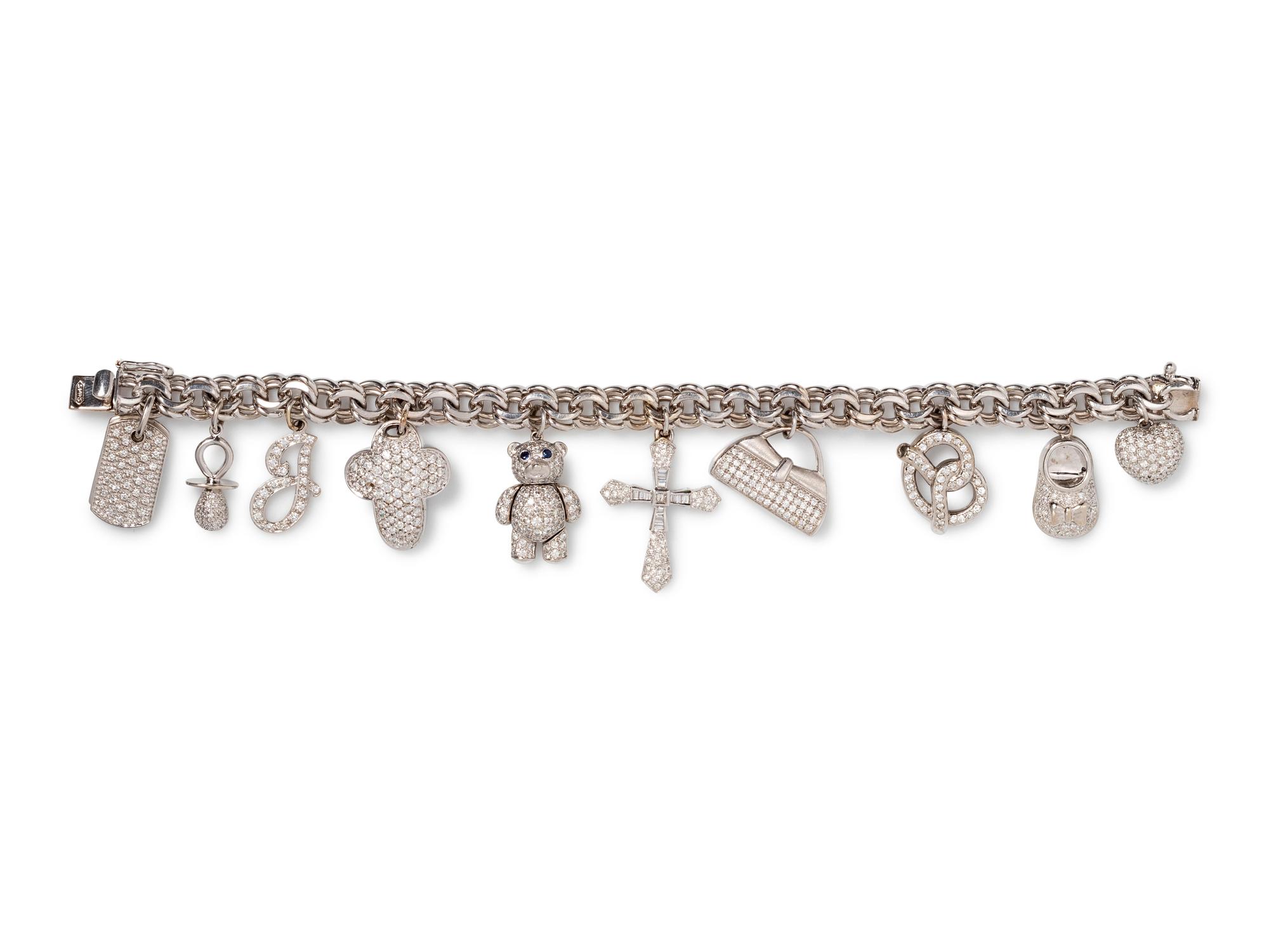 Diamond Charm Bracelet