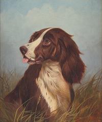 Colin Graeme (English, 1859-1910), A Pair of Dog Head Studies: English Setter and Gordon Setter