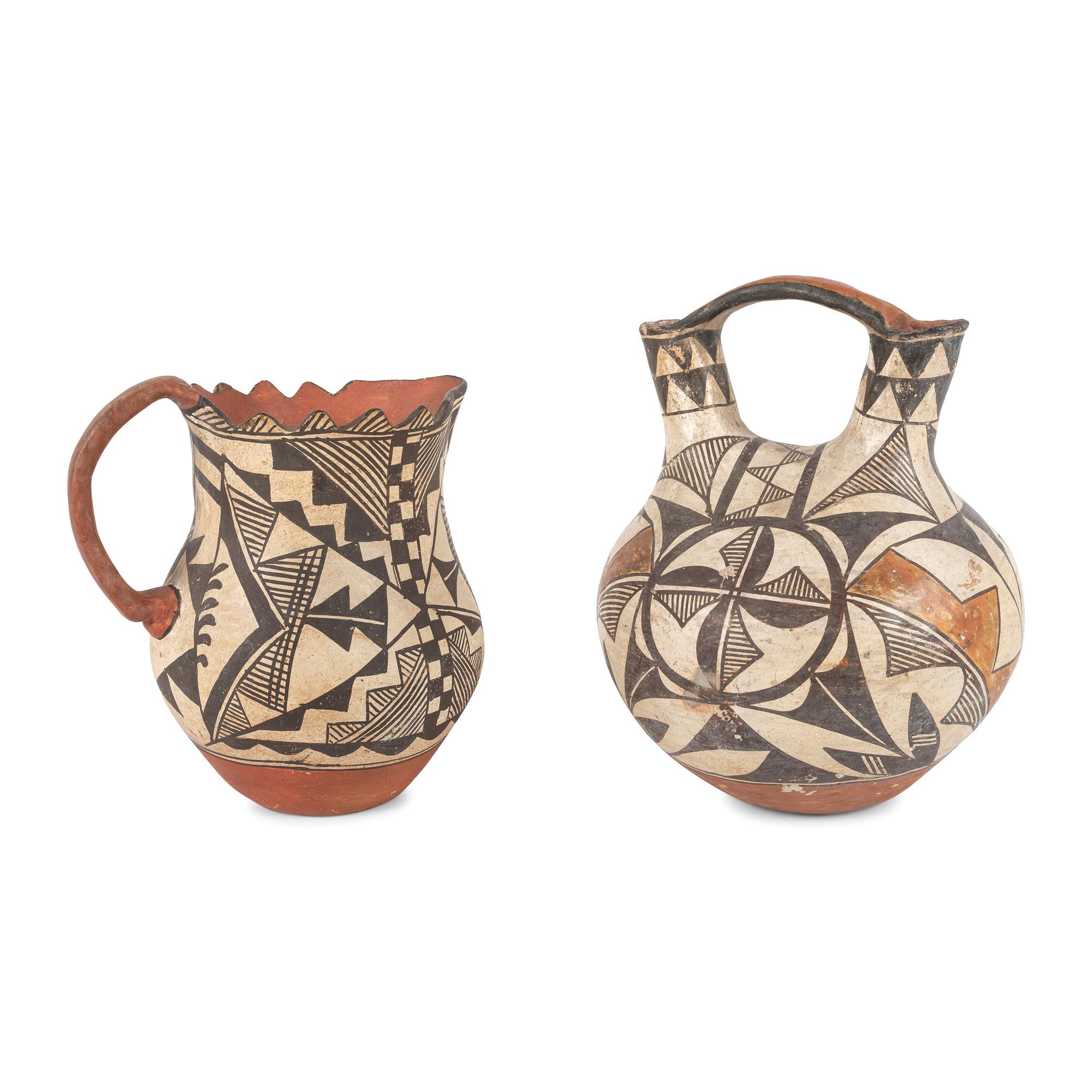 Acoma Pottery Pitcher and Wedding Jar