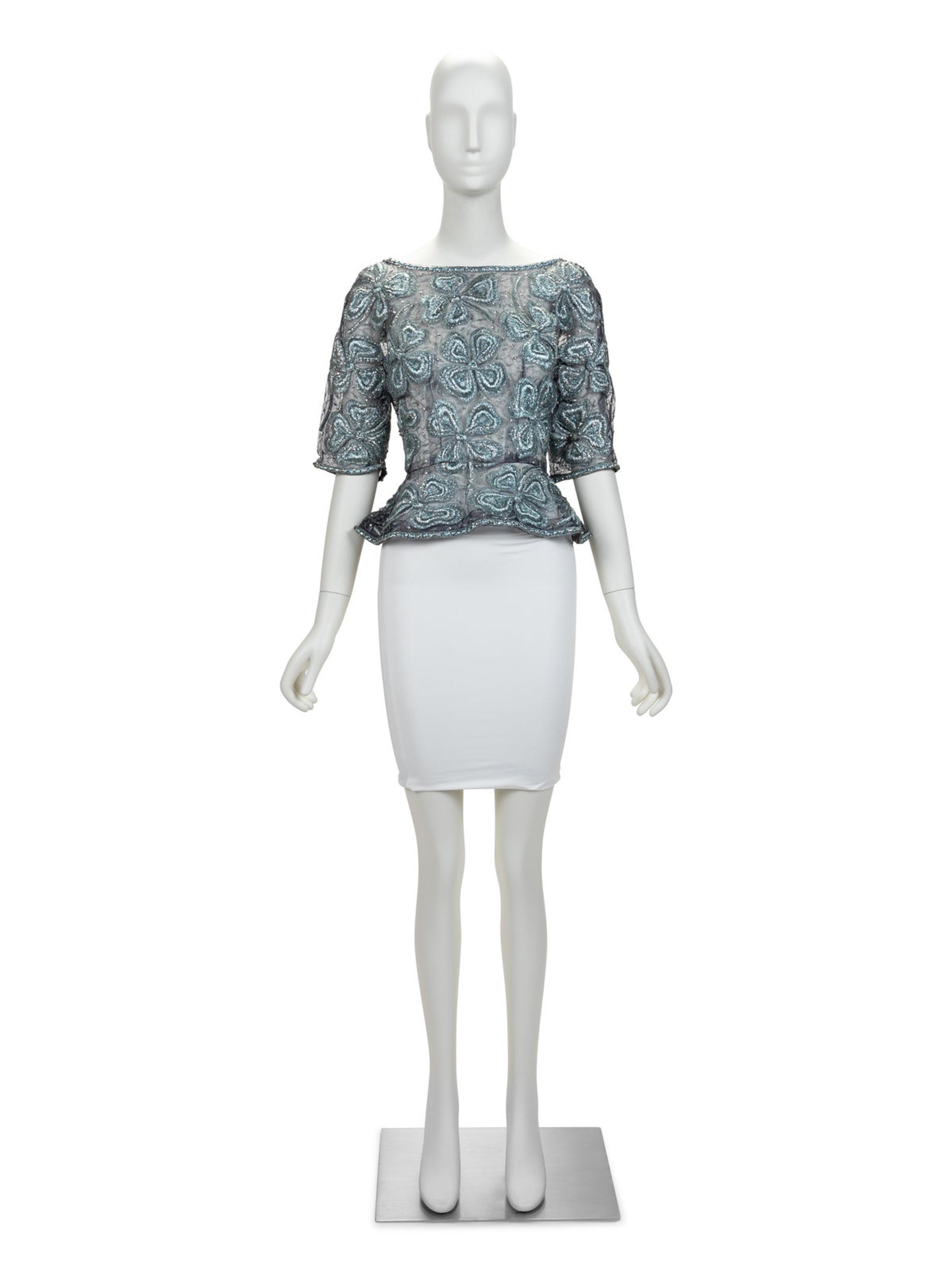 Unlabelled Givenchy Top Worn by Actress Carroll Baker, with Two Associated Photographs, 1962