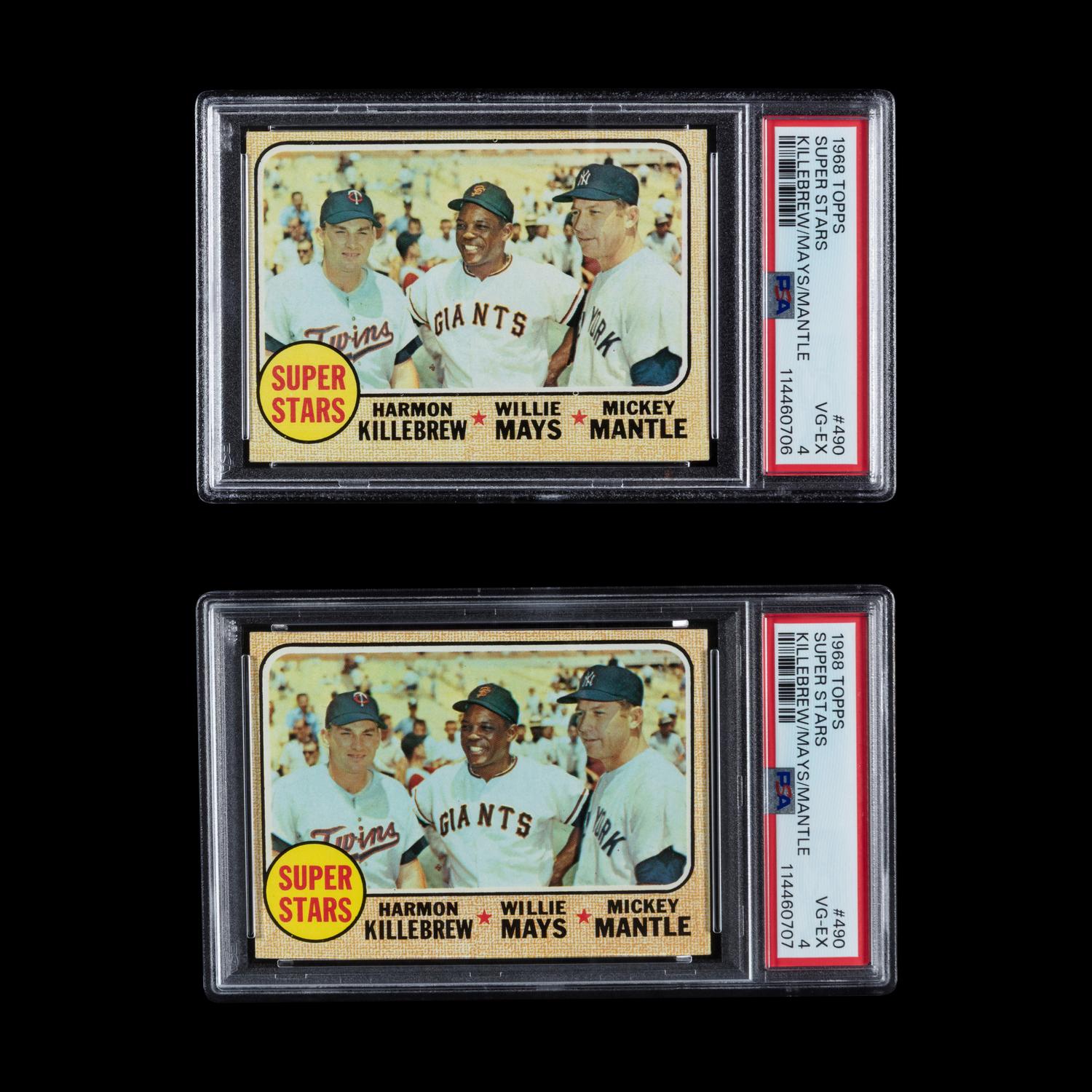 A Collection of PSA Graded 1968 Topps Super Stars Baseball Cards No. 490