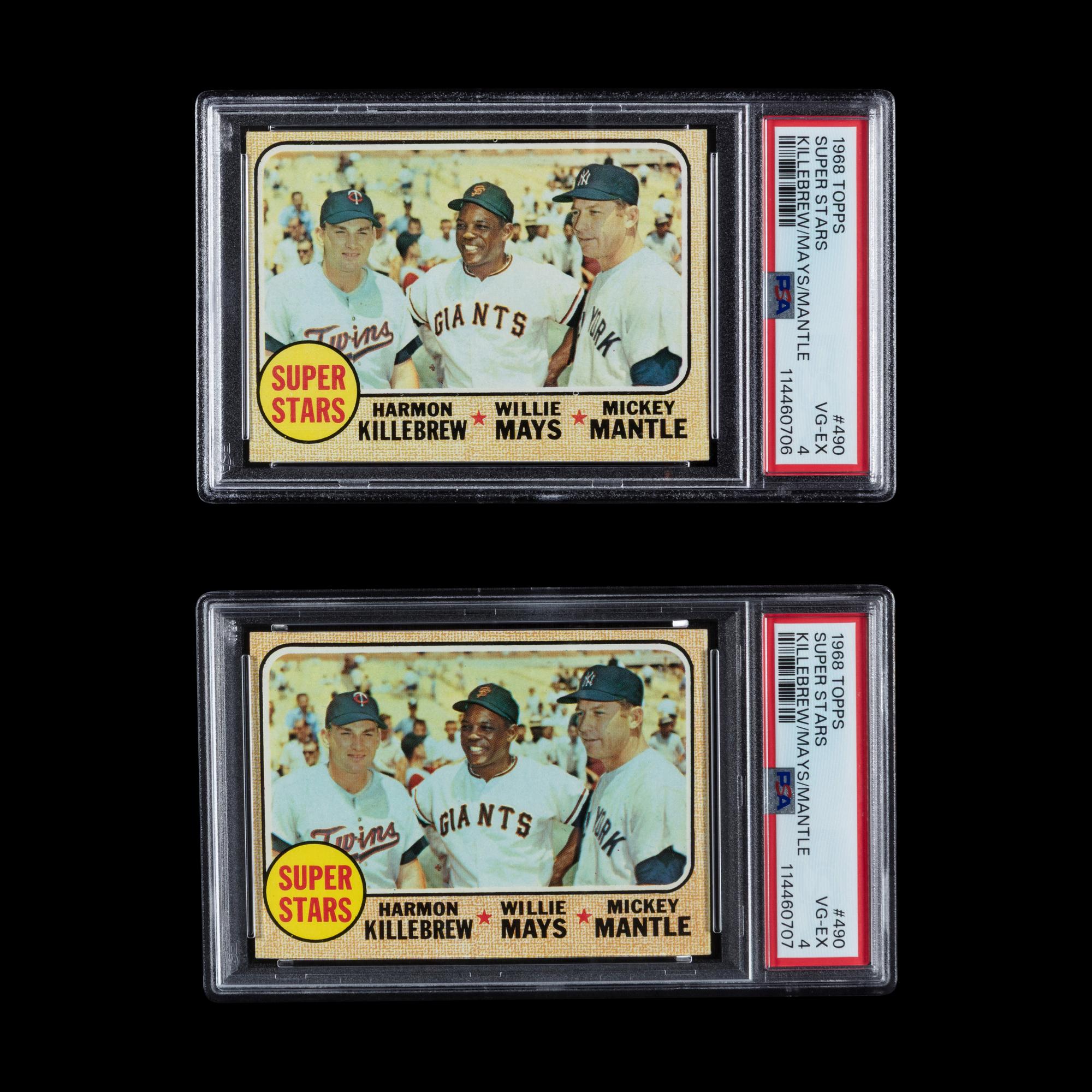 A Collection of PSA Graded 1968 Topps Super Stars Baseball Cards No. 490