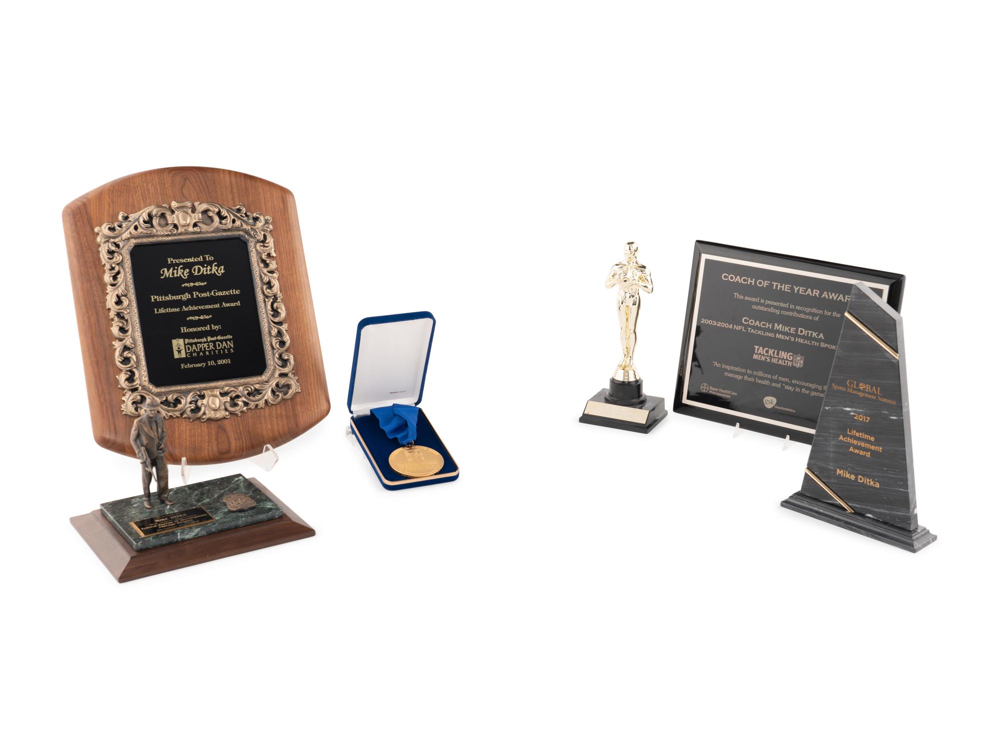 A Large Group of 20 Awards Presented to Mike Ditka Formerly Displayed in Ditka's Chicago Home