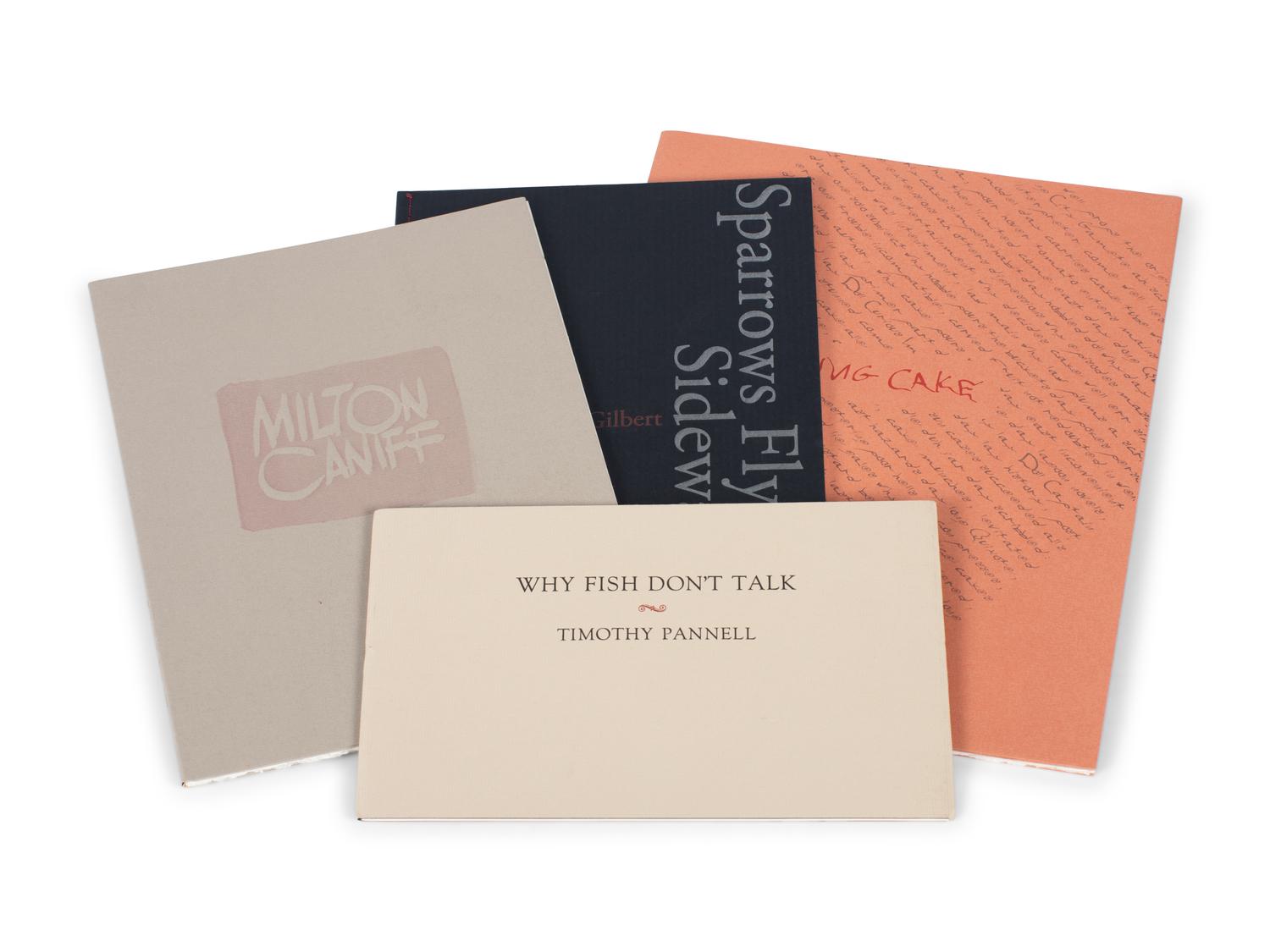 [LOGAN ELM PRESS]. A group of 4 works from the Logan Elm Press, containing: