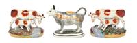 Two Staffordshire Figural Groups, Width of pair 6 inches.
