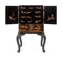 A Japanese Lacquer Cabinet on Stand — 20TH CENTURY