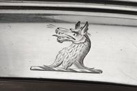 A George III Silver Tray, William Stroud, London, 1802, of oval form with a gadroon rim, the border with engraved crests.