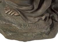 Lucien Charles Edouard Alliot (French, 1877-1967), An Art Nouveau Bronze Figure of a Lady, circa 1900