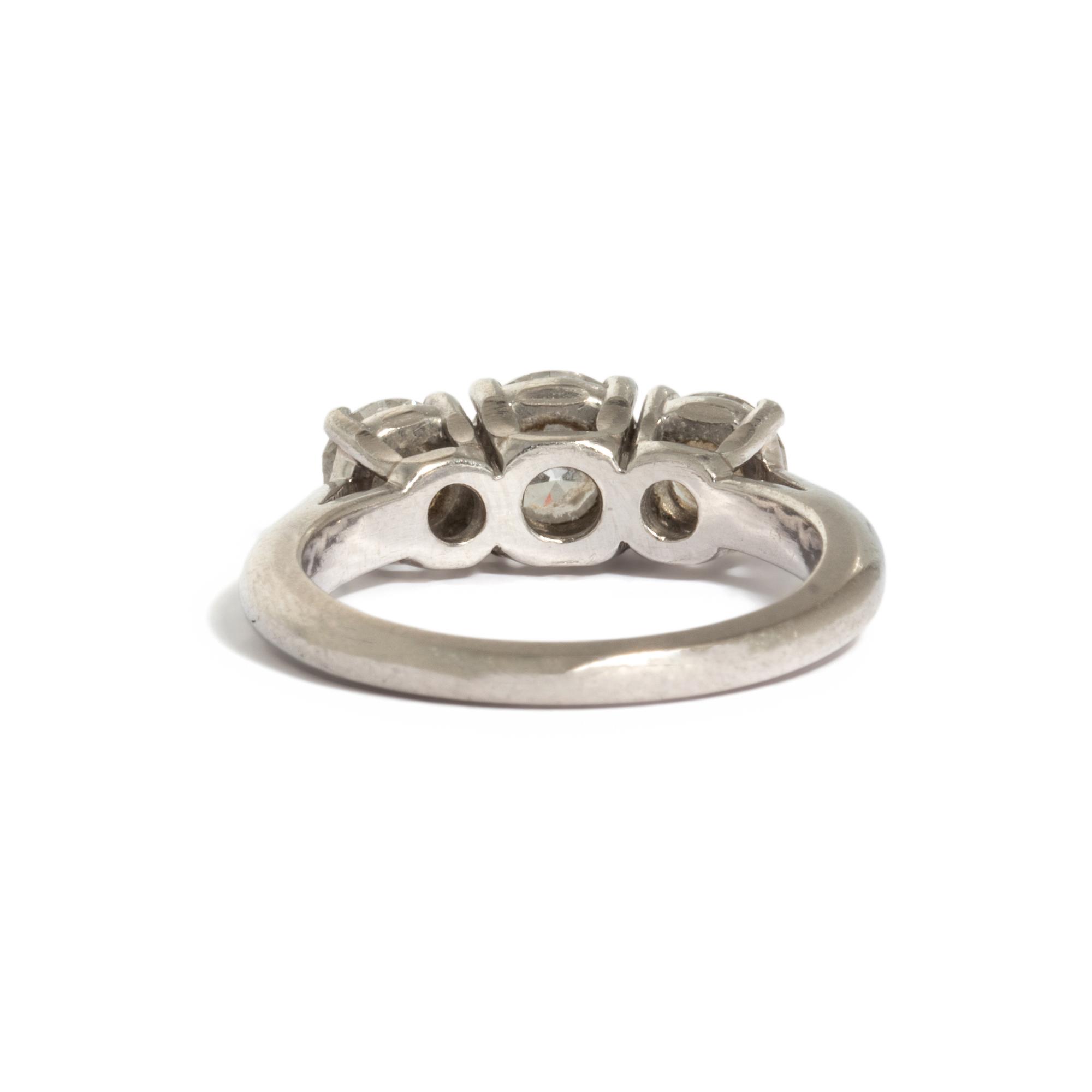 TIFFANY & CO., THREE STONE DIAMOND RING