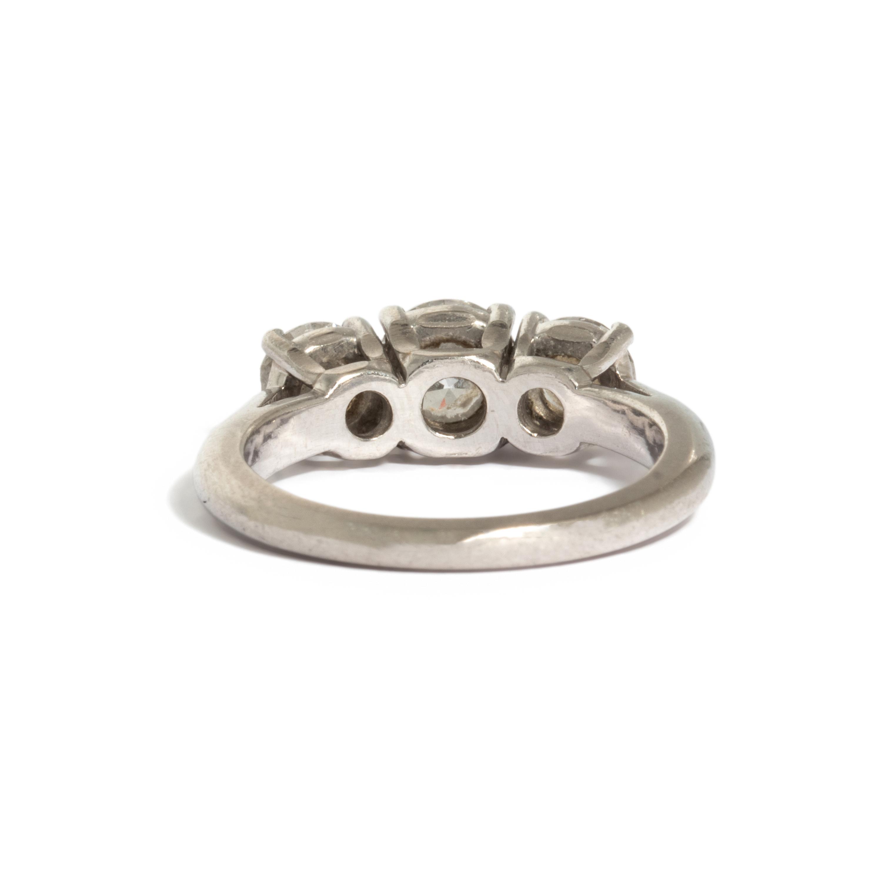 TIFFANY & CO., THREE STONE DIAMOND RING