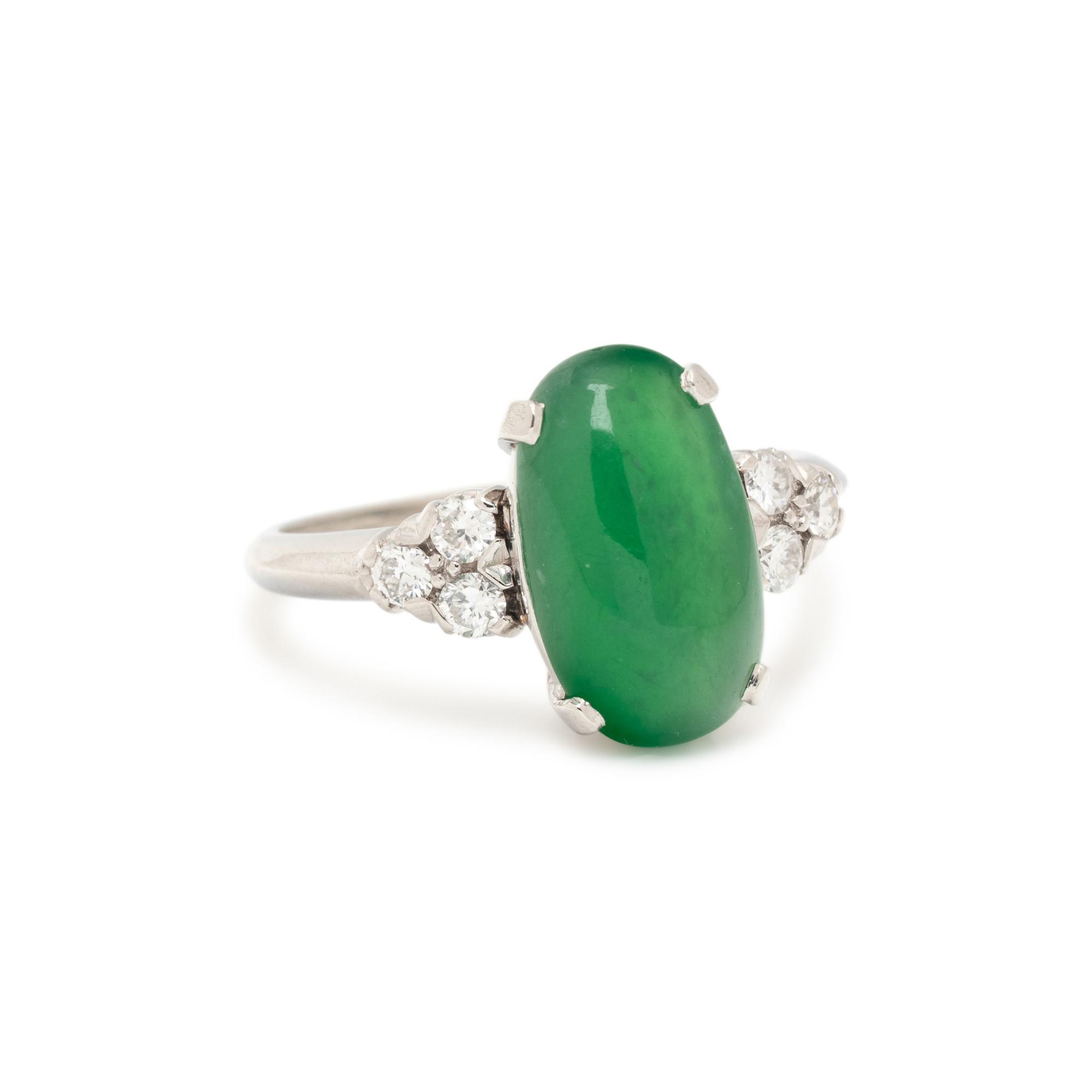 JADE AND DIAMOND RING