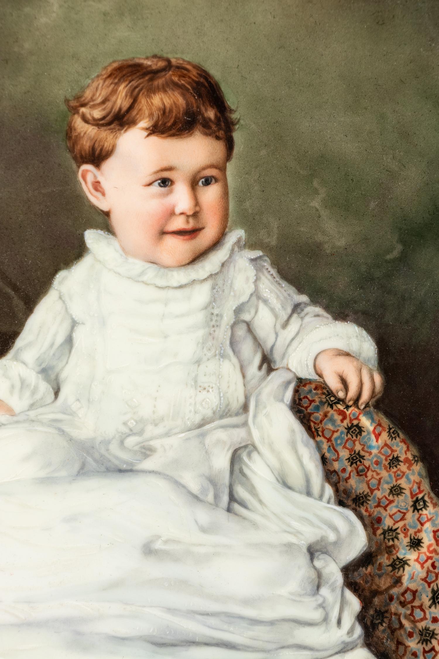 A Continental Painted Porcelain Plaque