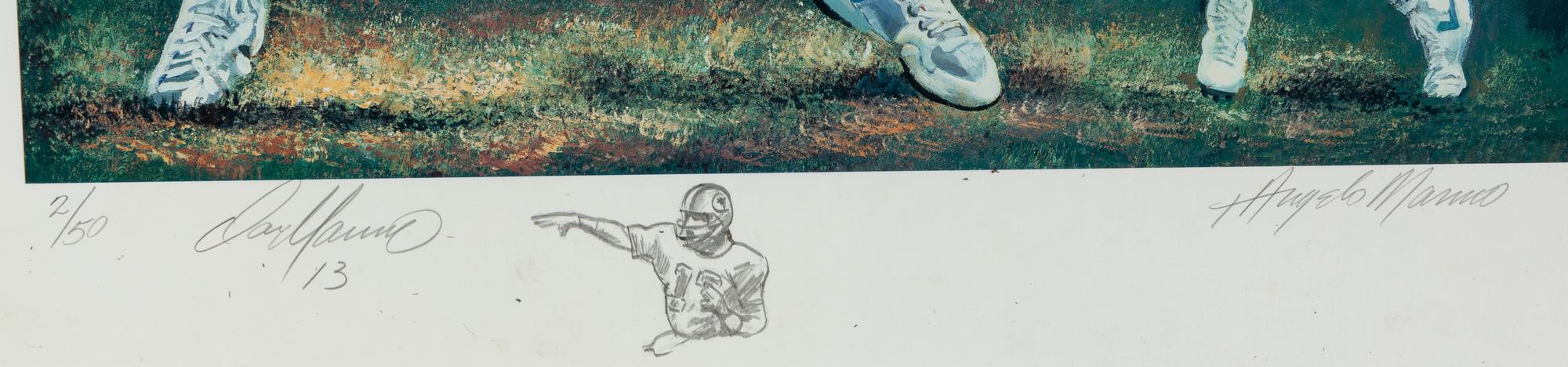 A Group of Hall of Fame Quarterback Signed Displays Featuring Terry Bradshaw, Dan Marino and George Blanda