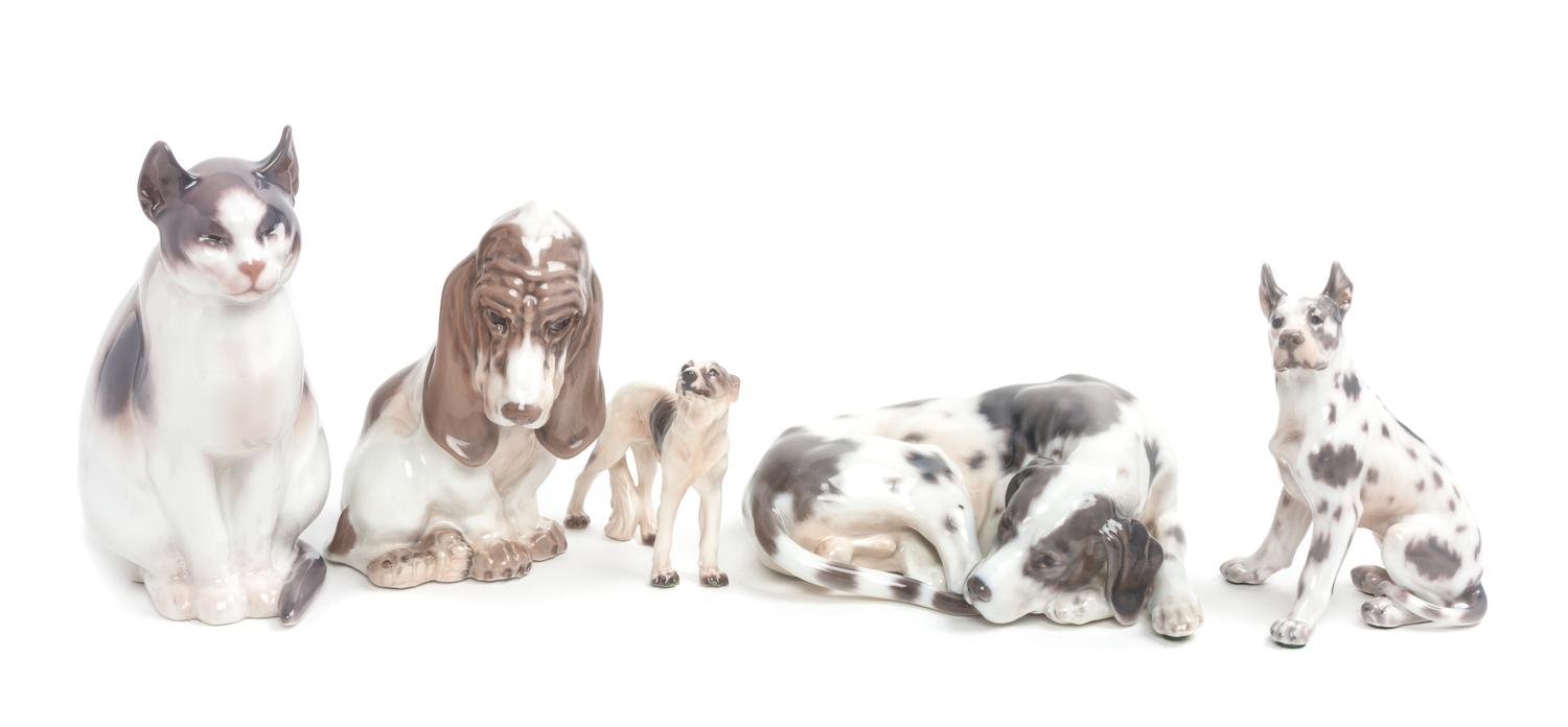 Four Dahl Jensen Copenhagen Porcelain Figures Height of tallest 7 inches. — 20TH CENTURY