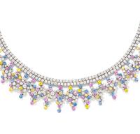 DIAMOND AND MULTICOLOR SAPPHIRE NECKLACE