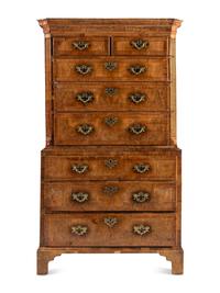 A George II Walnut Chest-On-Chest