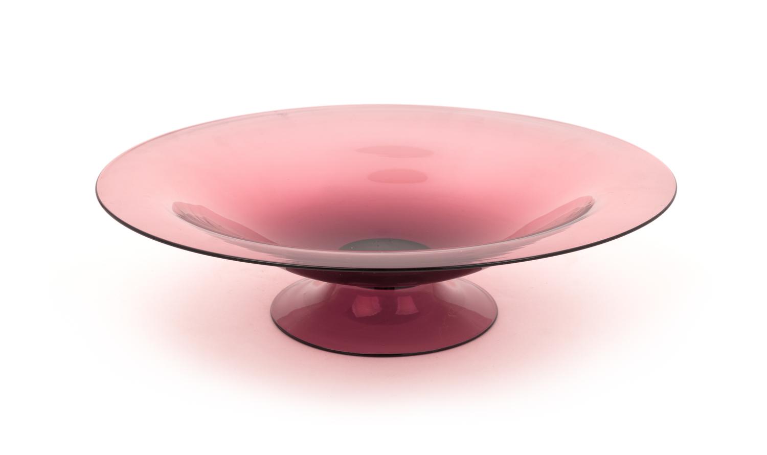 Steuben, 20TH CENTURY, an amethyst glass center bowl