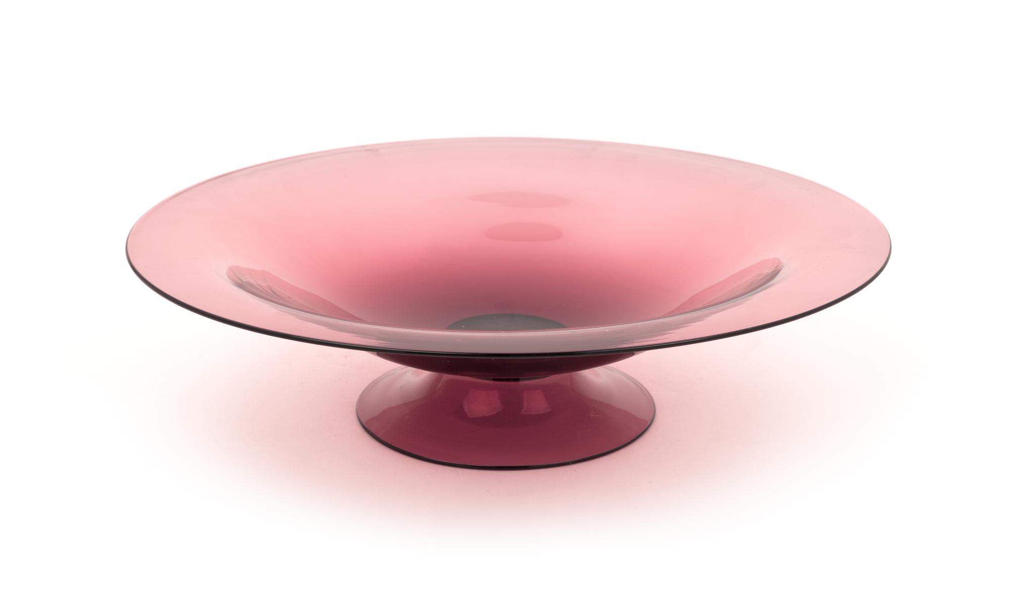 Steuben, 20TH CENTURY, an amethyst glass center bowl
