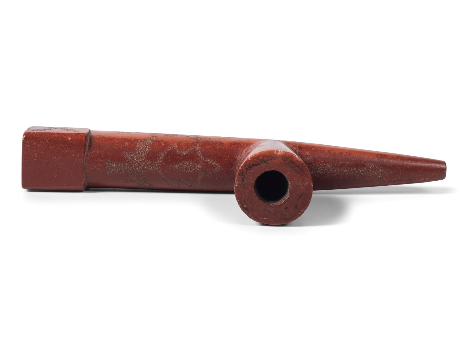 Great Lakes Catlinite Pipe Bowl, with Stippled Decorations