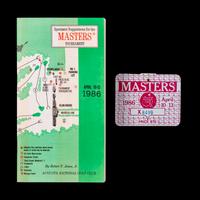 A Group of Jack Nicklaus 1986 Masters Golf Tournament Augusta National Items (Including Badge),
