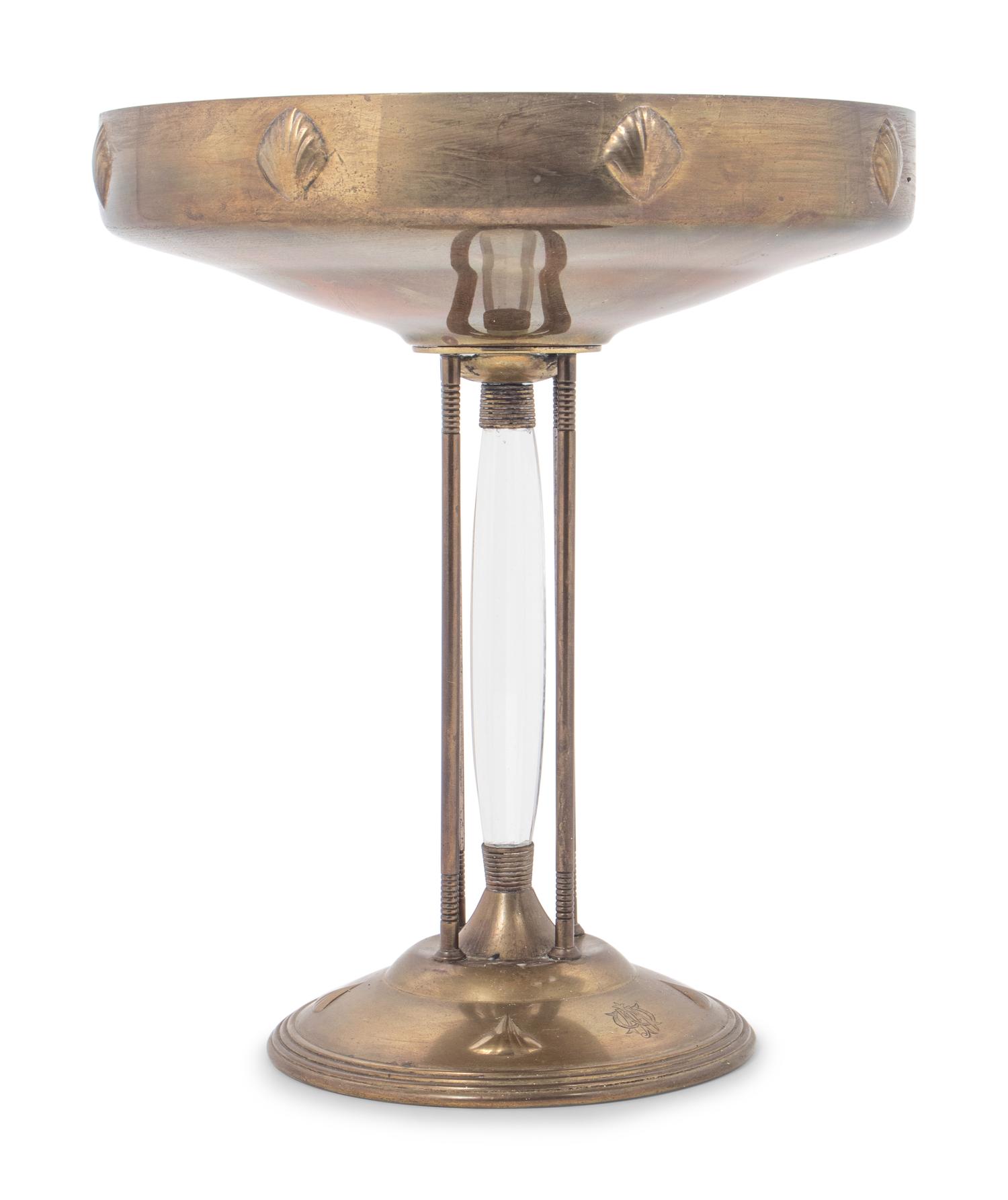A Gilt Metal and Glass Footed Bowl