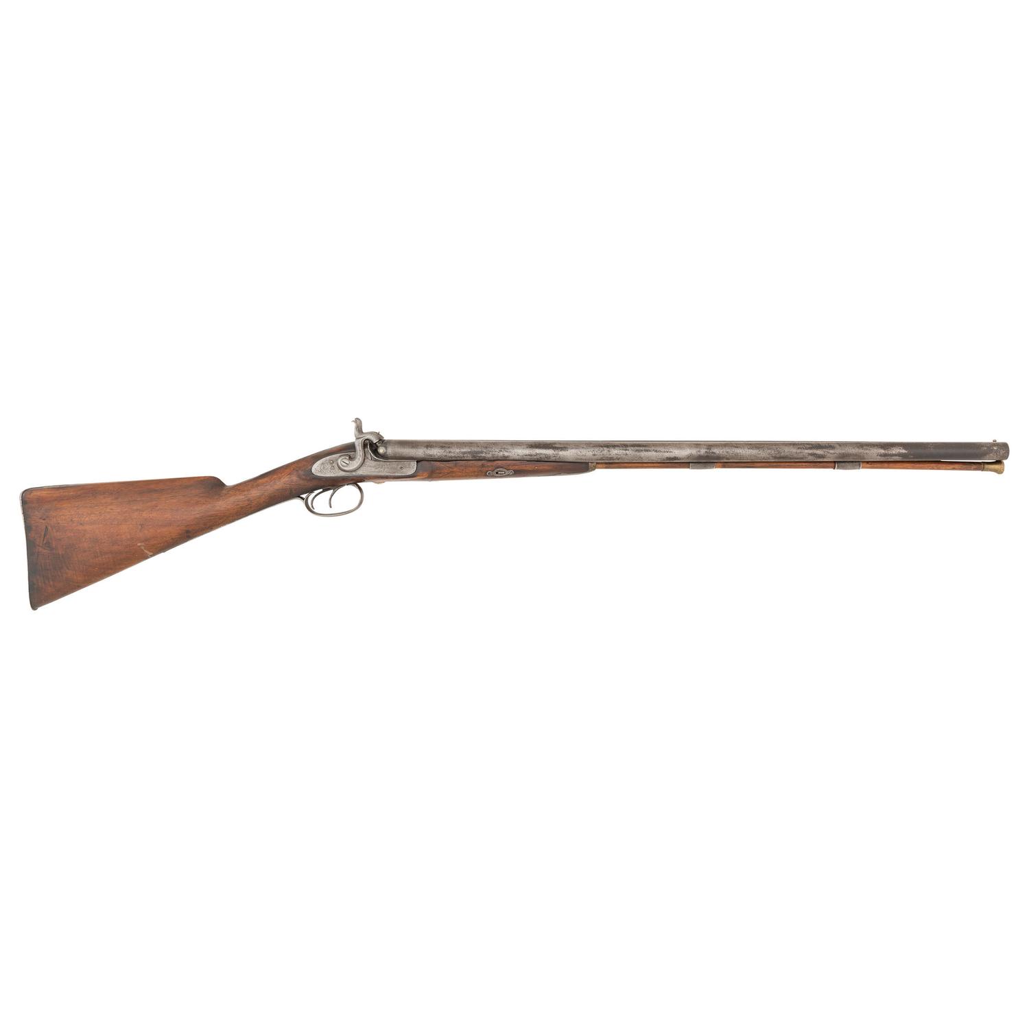 Belgian Percussion Double Barrel Shotgun