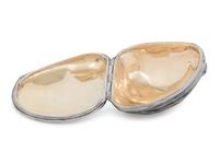 A Portuguese Silver and Silver Gilt Shell-Form Box