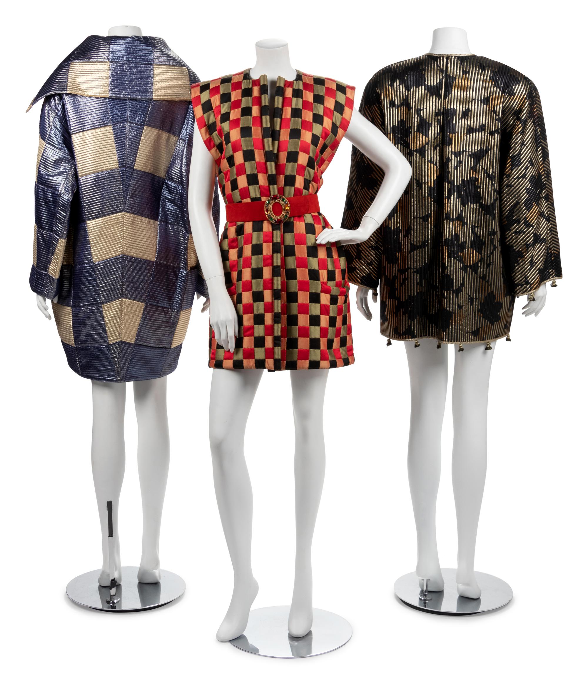 Three Geoffrey Beene Coats, Fall 1985