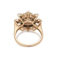 DIAMOND AND EMERALD RING