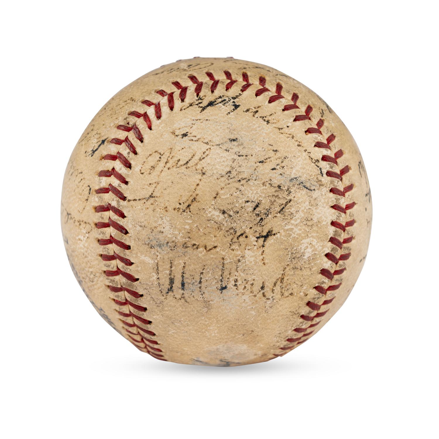 A 1938 Cleveland Indians Team Signed Autograph Baseball (PSA Letter of Authenticity)
