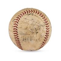 A 1938 Cleveland Indians Team Signed Autograph Baseball (PSA Letter of Authenticity)