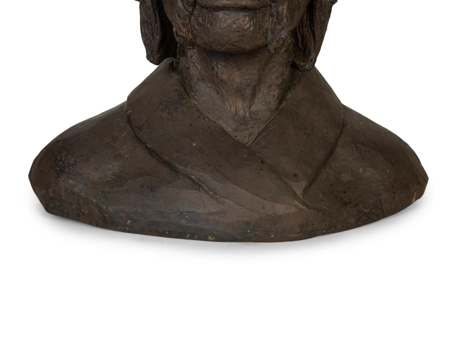 A Resin Bust of a Chinese Warrior